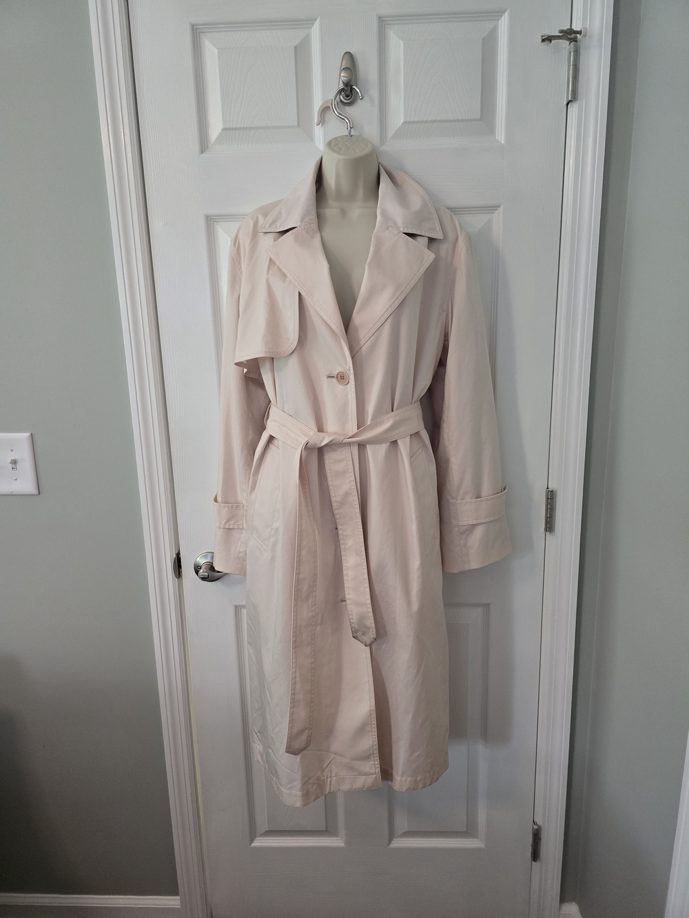 Coach Pale Blush Trench Coat with Belt